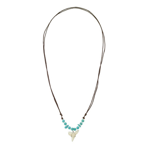Howlite Bead Shark Tooth Necklace