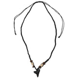 Black Resin Shark Tooth Bead Necklace