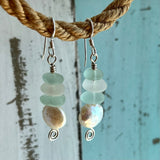 CA Seaglass Pearl Earring