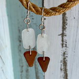CA Seaglass Link Earrings