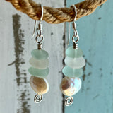 CA Seaglass Pearl Earring