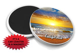 Beach Car Coaster Magnet