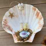 Manger Scene Shell Ornament