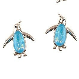 Opalescent Penguin Earrings