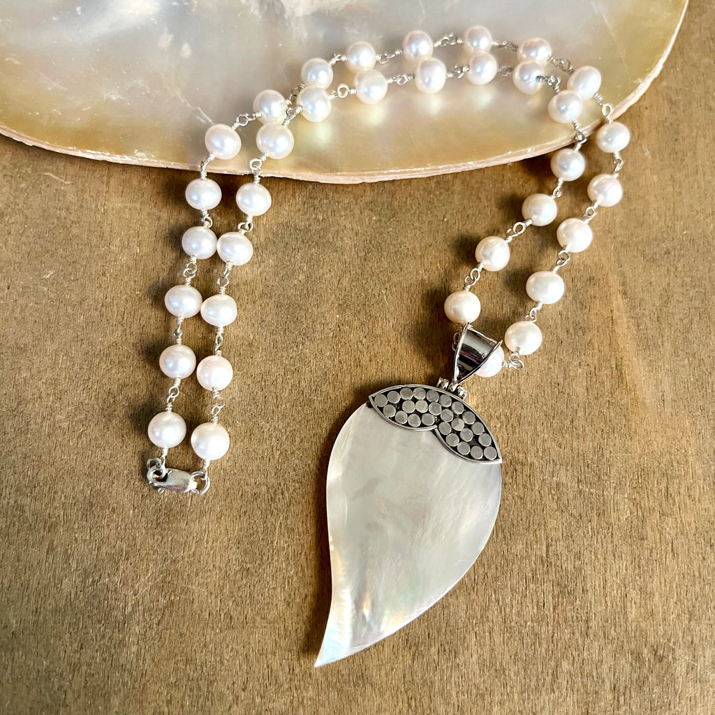 MOP Paisley Pearl Necklace
