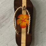 Hibiscus Flip Flop Keychain