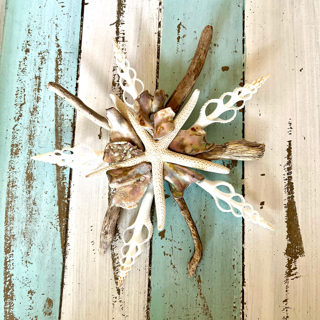 Abalone Driftwood Star Wall Decor