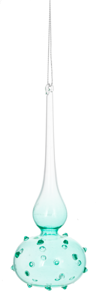 Ocean Bubbles Green Glass Bulb Ornament