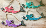 Swimming Sea Star Mermaid Ornament