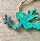Swimming Sea Star Mermaid Ornament