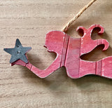 Swimming Sea Star Mermaid Ornament
