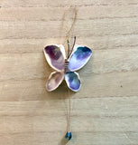 Colorful Butterfly Shell Ornament