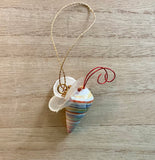Colorful Butterfly Shell Ornament