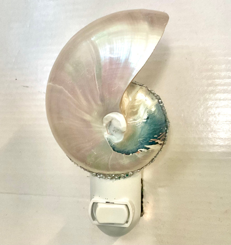 Jeweled Pearlized Nautilus Nightlight
