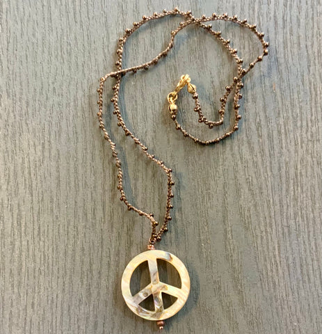 Abalone Peace Necklace