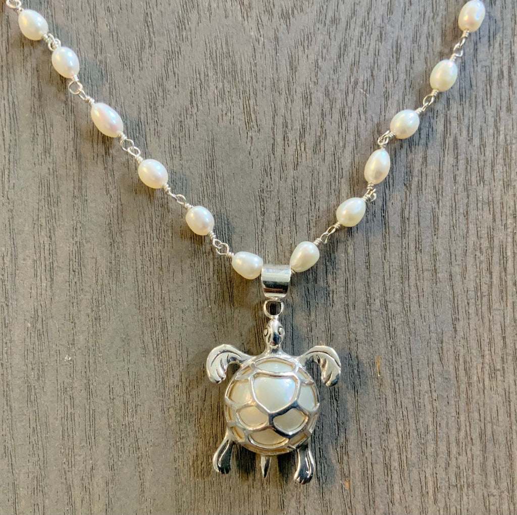 Pearl Sea Turtle Necklace