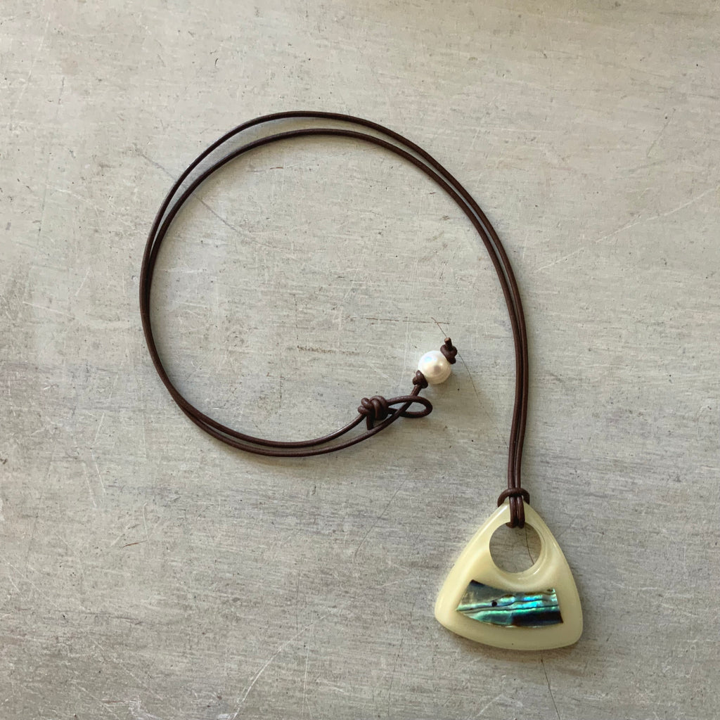 Abalone Planchette Necklace