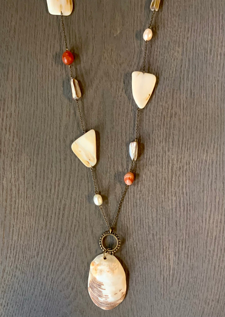 Oyster Shell Pearl Necklace