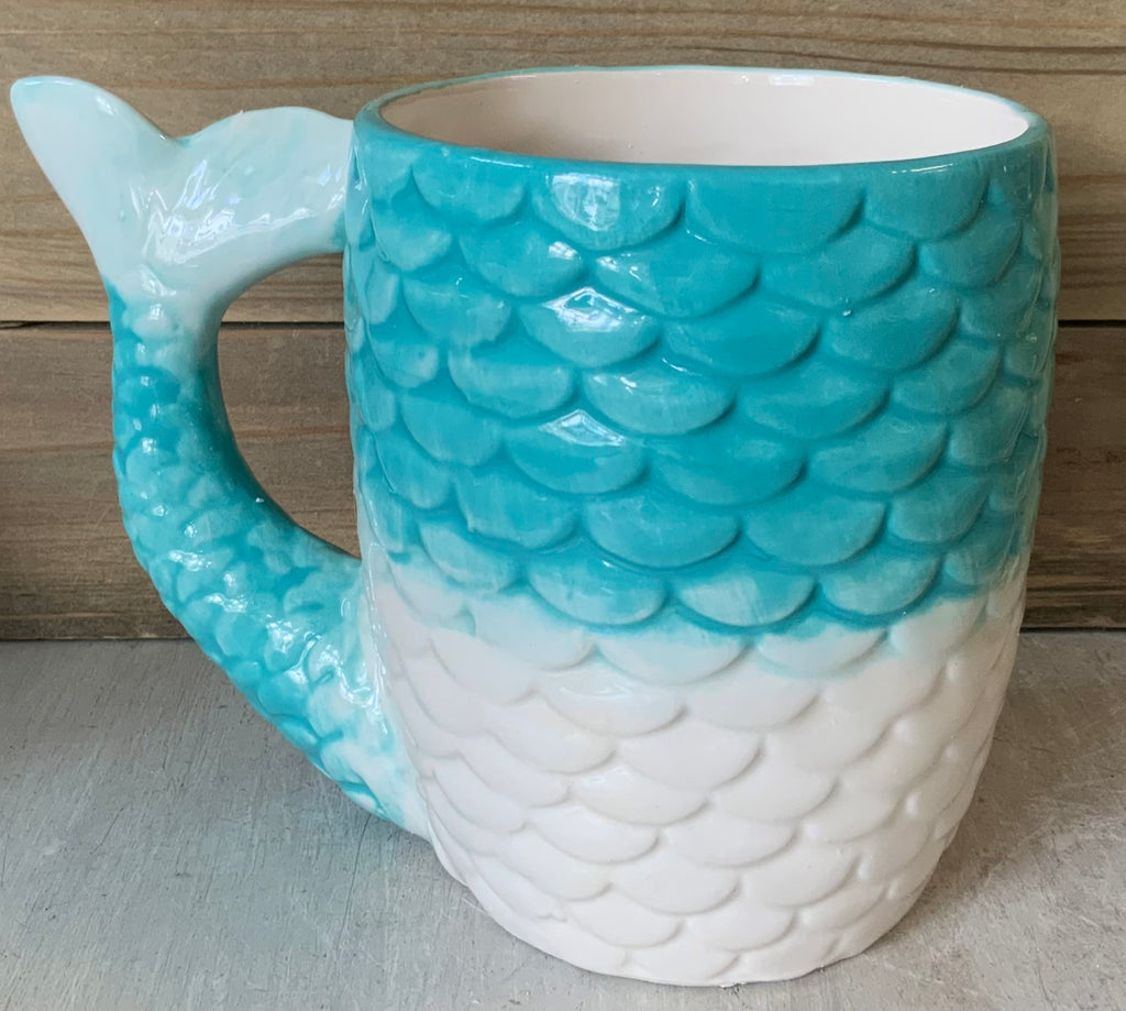 Blue Ombré Mermaid Tail Mug