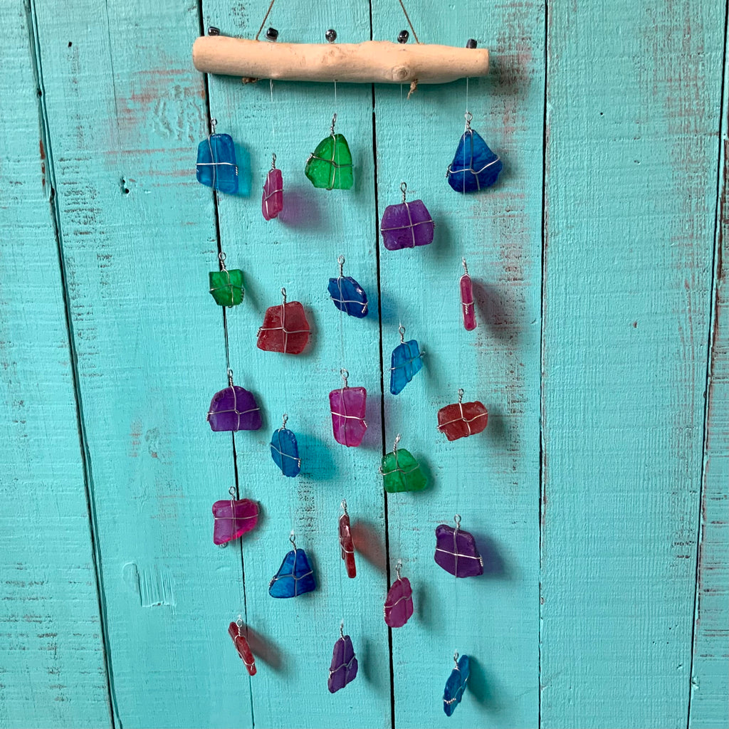 Rainbow Sea Glass Mobile