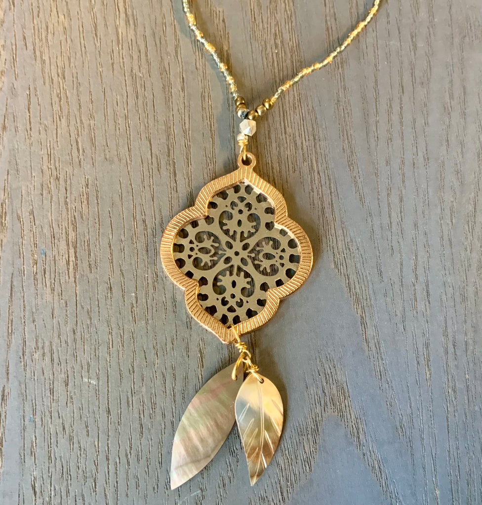 Sun Shimmer Seed Bead Necklace