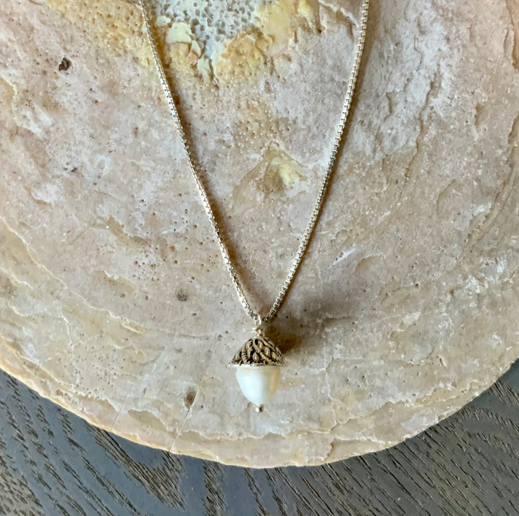Acorn Pearl Necklace