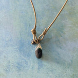 Simple Seaglass Pearl Leather Necklace