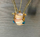 Hot Air Balloon Seashell Ornament