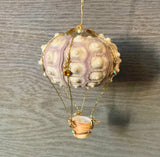 Hot Air Balloon Seashell Ornament