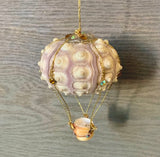 Hot Air Balloon Seashell Ornament