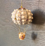 Hot Air Balloon Seashell Ornament