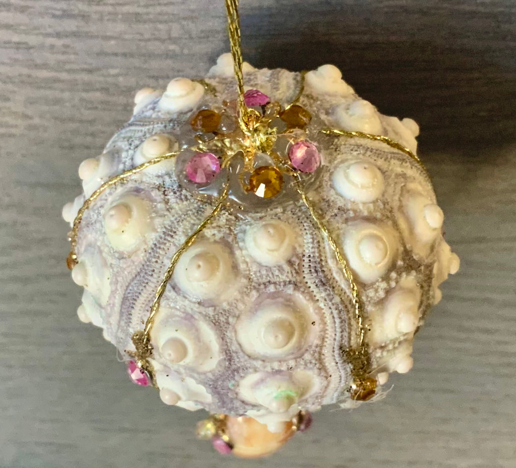 Hot Air Balloon Seashell Ornament