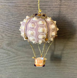 Hot Air Balloon Seashell Ornament