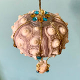 Hot Air Balloon Seashell Ornament
