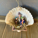 Three Wise Men Shell Manger Scene
