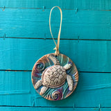 Raku Pottery Medallion Ornaments