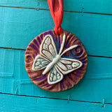 Raku Pottery Medallion Ornaments