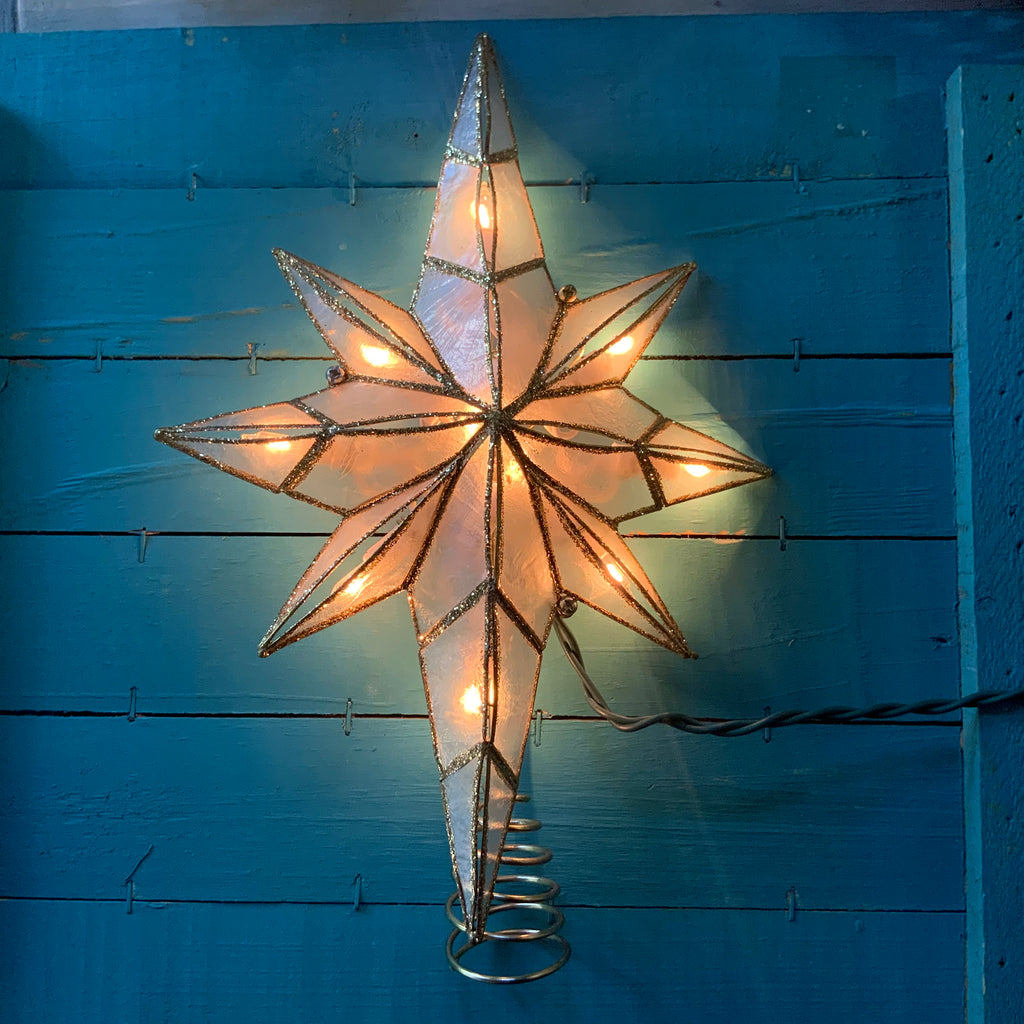 Capiz Bethlehem Star Tree Topper