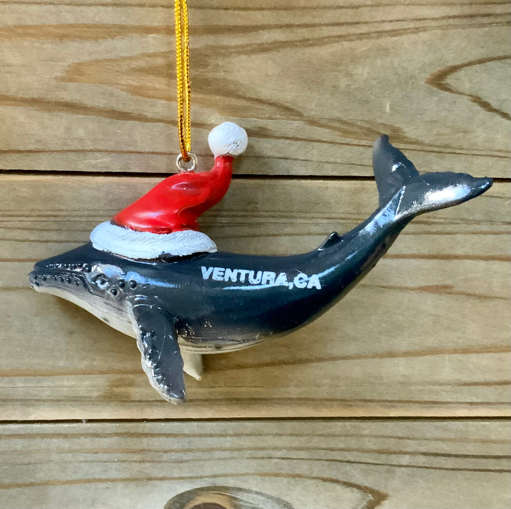 Santa Whale Ornament