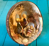 Mother Of Pearl Coconut Nativity Scene