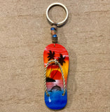 Tropical Sunset Flip Flop Keychain