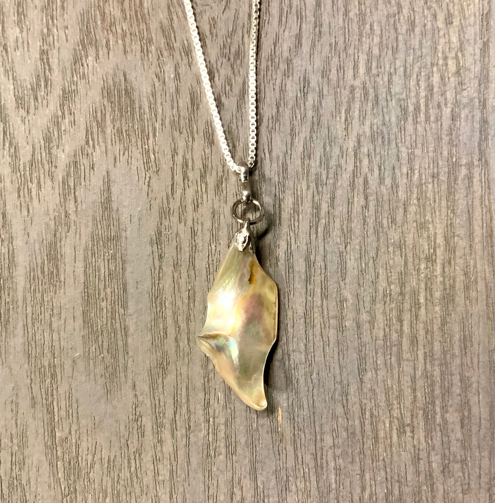 Abalone Leaf Necklace