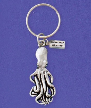 Ocean Spirit Pewter Keychain