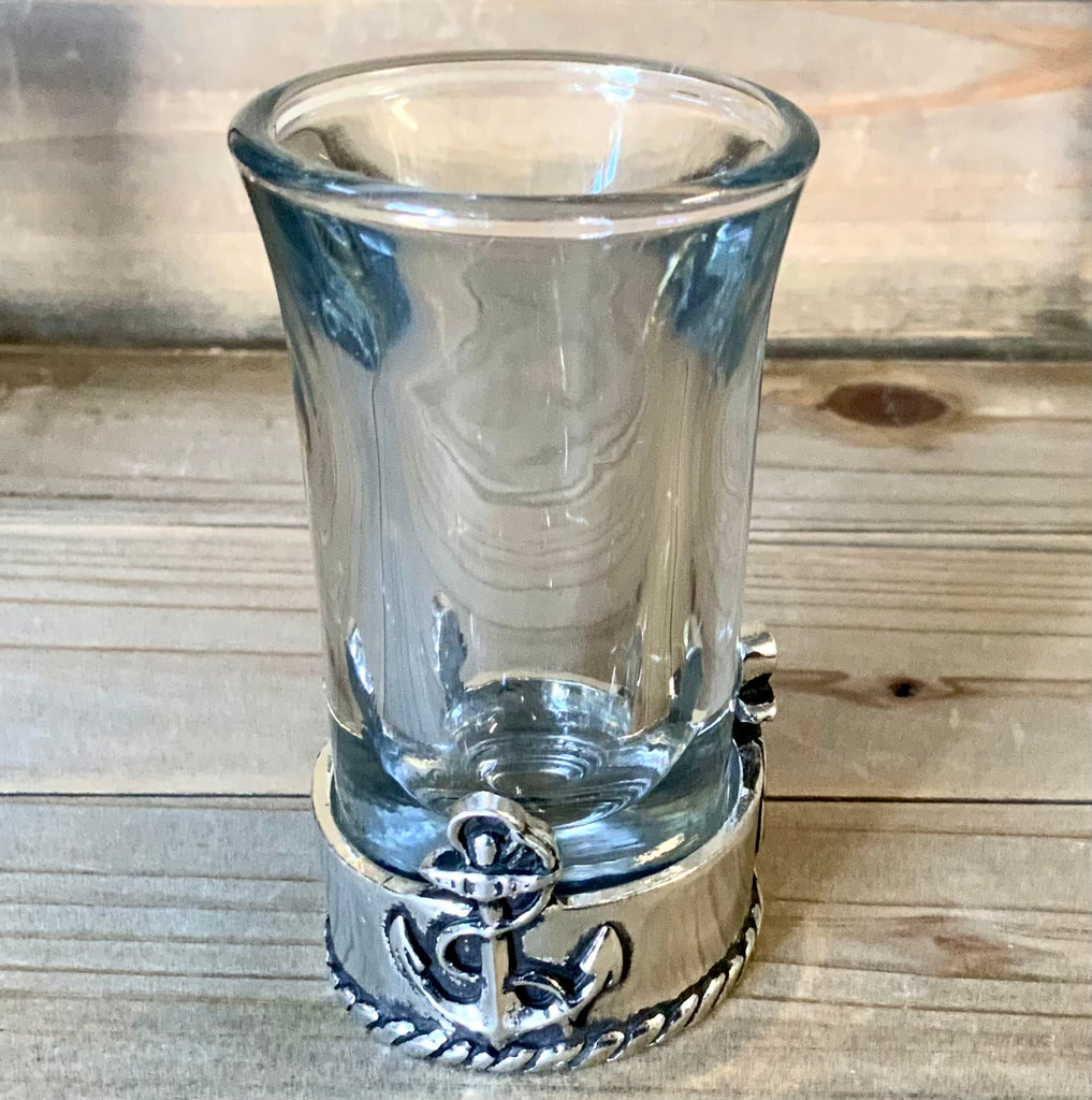 Ocean Life Pewter Base Shot Glass