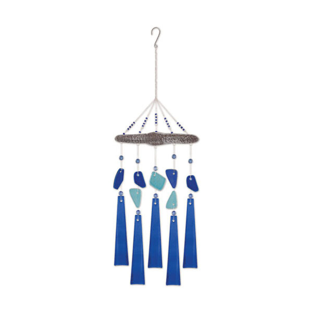 Ocean Blue Glass Windchime