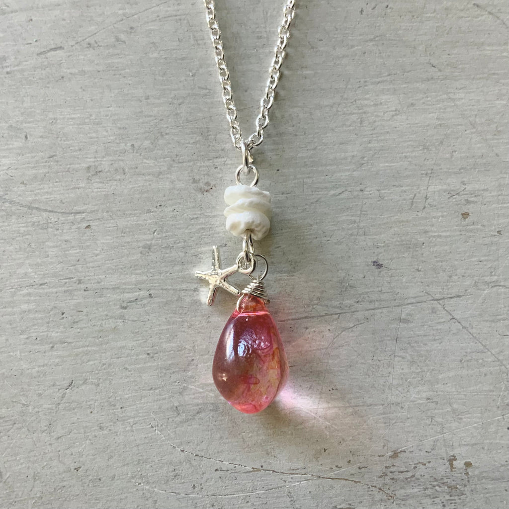 Starfish Drop Shell Necklace