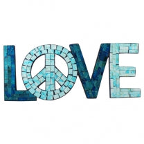 Peace Love Mosaic Wall Art