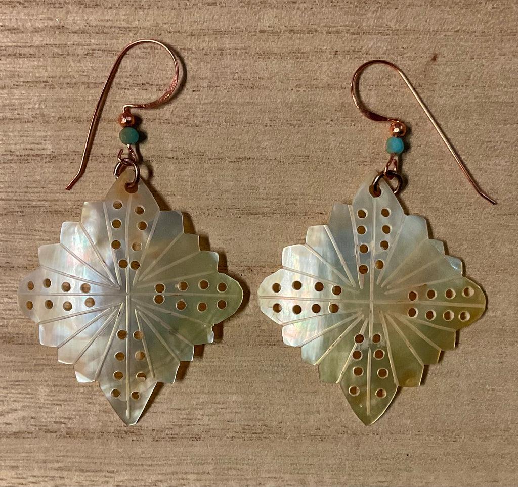 MOP Lace Diamond Earrings