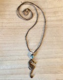 Brass Seahorse Pendant Necklace