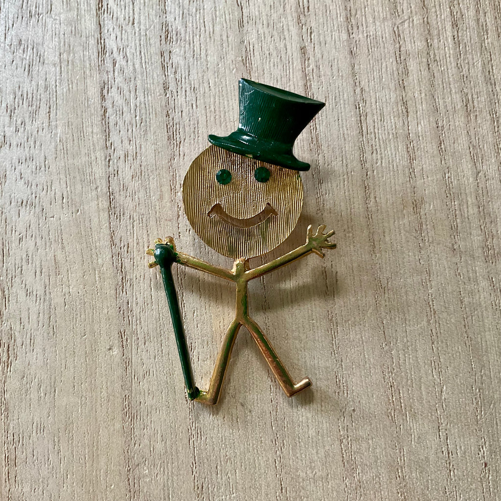 Green Hat Man Pin